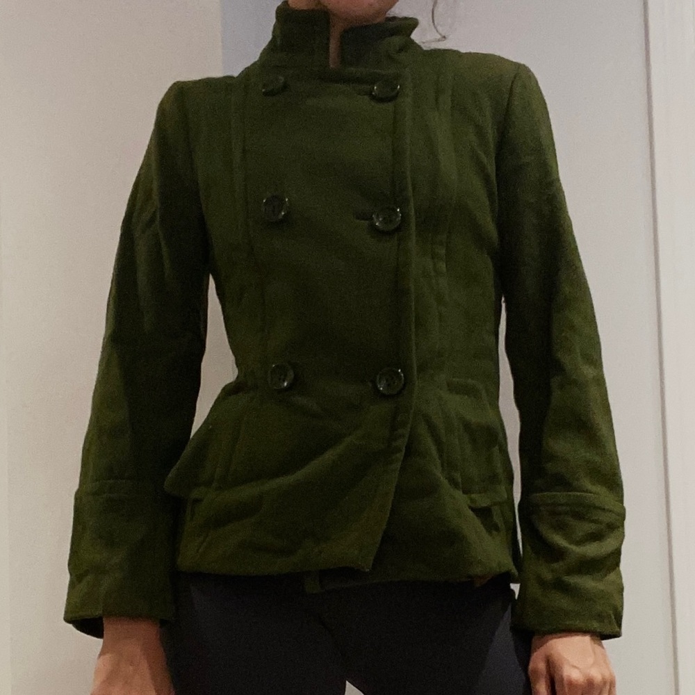 Vintage Zara Basic Green Coat S
